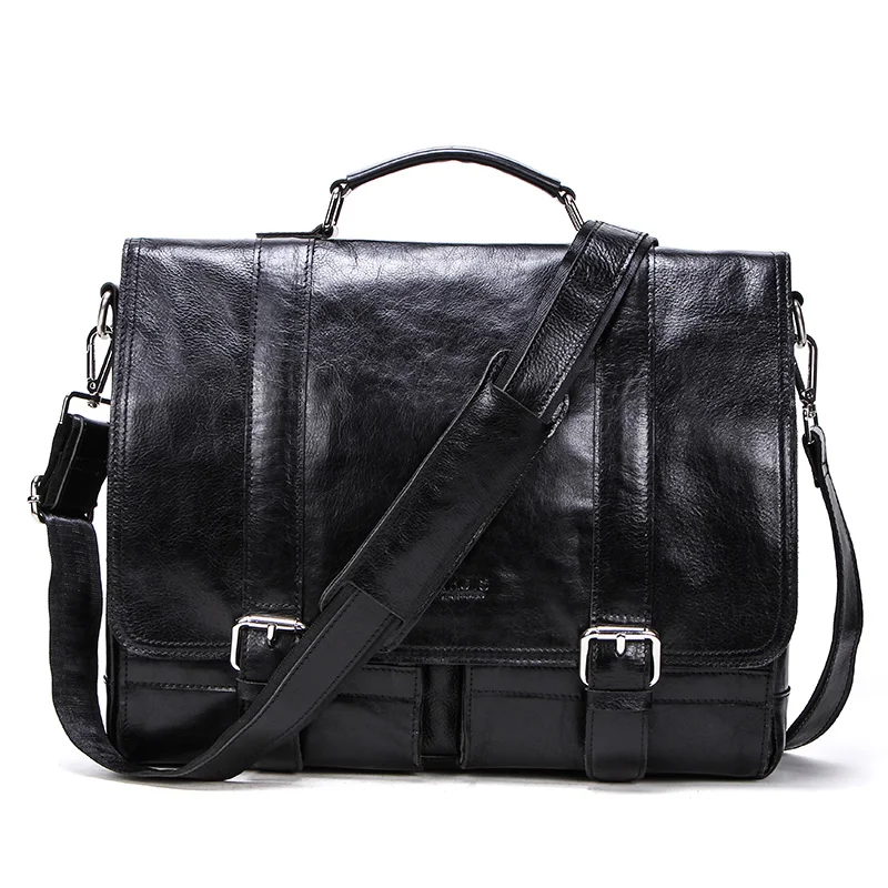 

Men's Briefcase Genuine Leather Business Handbag Laptop Casual Large Shoulder Bag Vintage Messenger Bags Luxury Bolsas