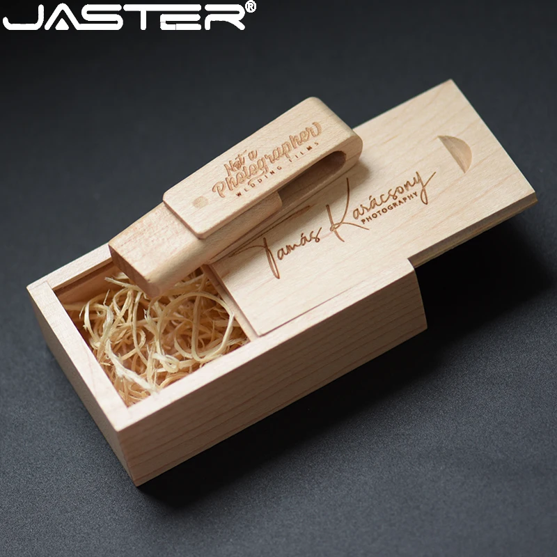 

USB-флеш-накопитель JASTER в деревянной коробке, 128 ГБ, 32 ГБ, 64 ГБ