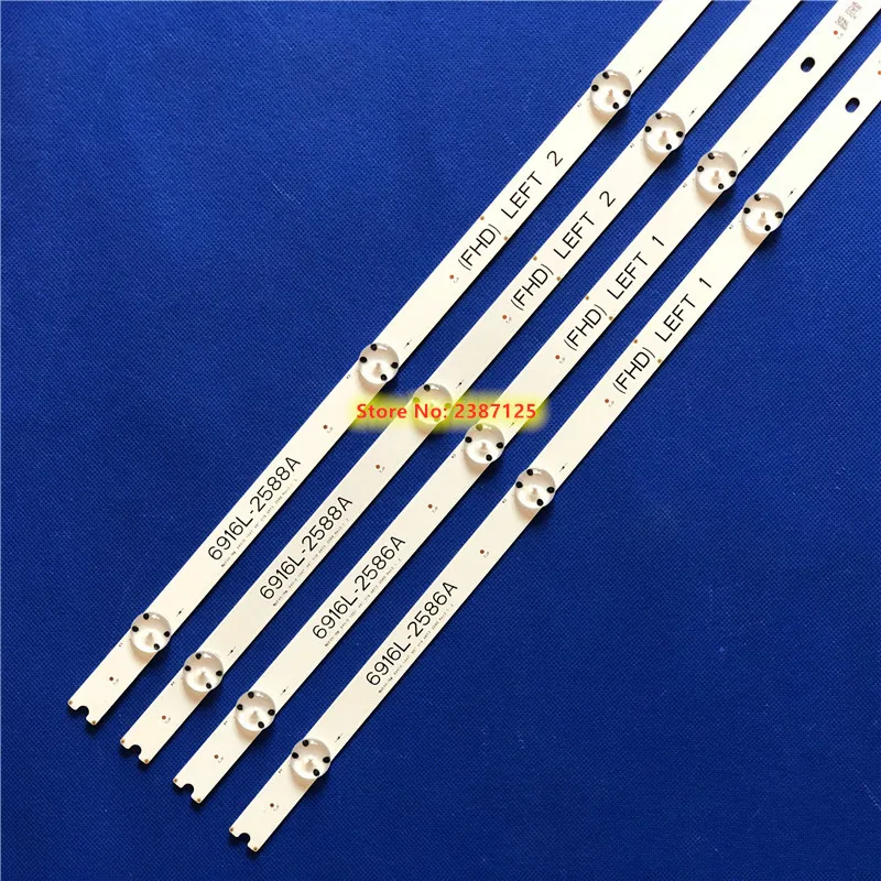 8 шт./компл. светодиодный подсветка полосы для 6916L-2586A 6916L-2587A 6916L-2588A 6916L-2589A LC490DUE FJ M1 49LH604V