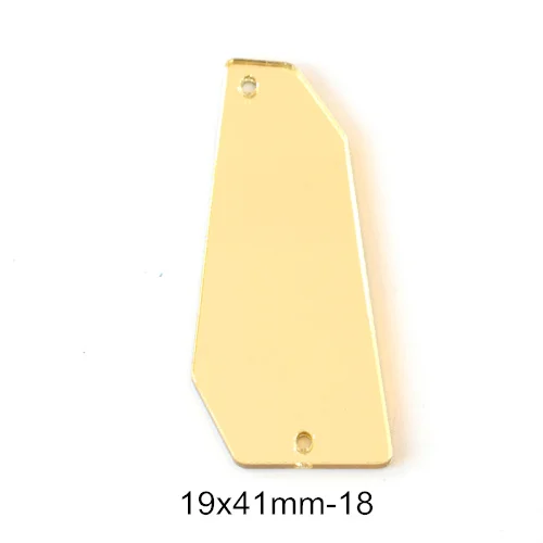 19x41mm-P18 50 шт. акриловое зеркало пришивные стразы акриловые Пришивные зеркала нерегулярные шампанское пришивные камни аксессуары для платья F0021 - Цвет: 19x41mm-P18