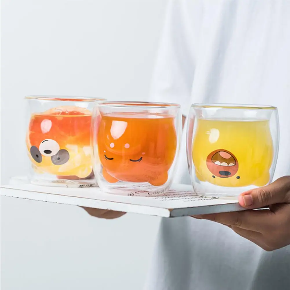 Сетчатая красная креативная стеклянная кружка с изображением животных воды