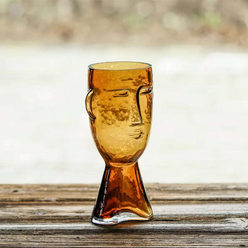 Ваза из стекла с человеческим лицом декоративная керамическая ваза головкой Ikebana