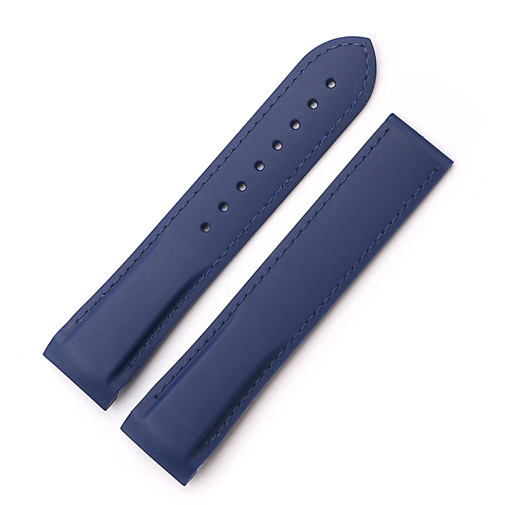 Rolamy 20mm Top Quality Orange Waterproof Silicone Rubber Replacement Wrist Watch Band Strap Belt With Clasp For Omega Seamaster