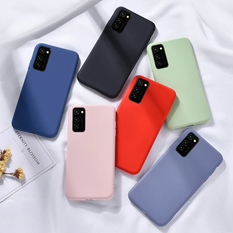 

Case For Honor View 30 Candy Colors Covers Soft TPU Liquid Silicone Cases For Huawei Honor View30 View 30 V30 Pro Case Cover