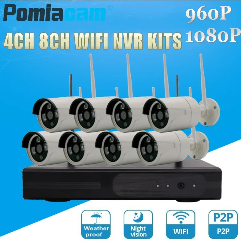 4 канала 8 каналов HD 1080P Wi-Fi фотокамера головного света H.265 4/8 МП 2 Мп
