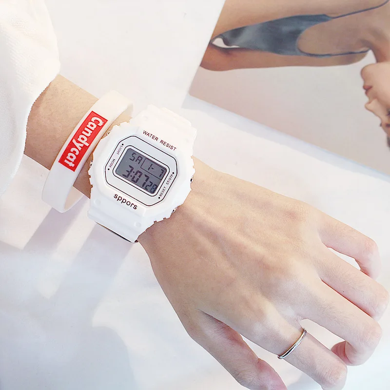 Роскошные женские цифровые часы светодиодные электронные наручные светящиеся