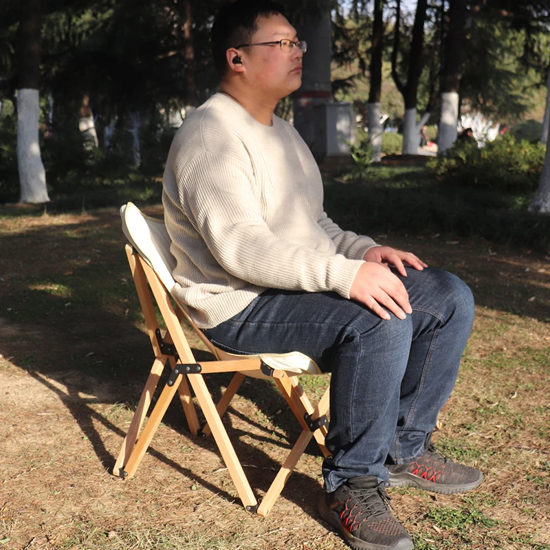 

Folding Chair Garden Furniture Relax Beech Wood Bbq-Party Outdoor Camp New