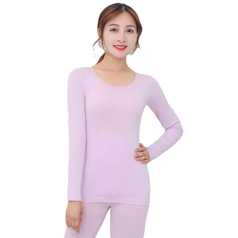 

Underwear Autumn Clothes Long Trousers Ladies Skin-friendly Soft Base Warming Suit Natal Year Red Camisetas De Interior Mujer