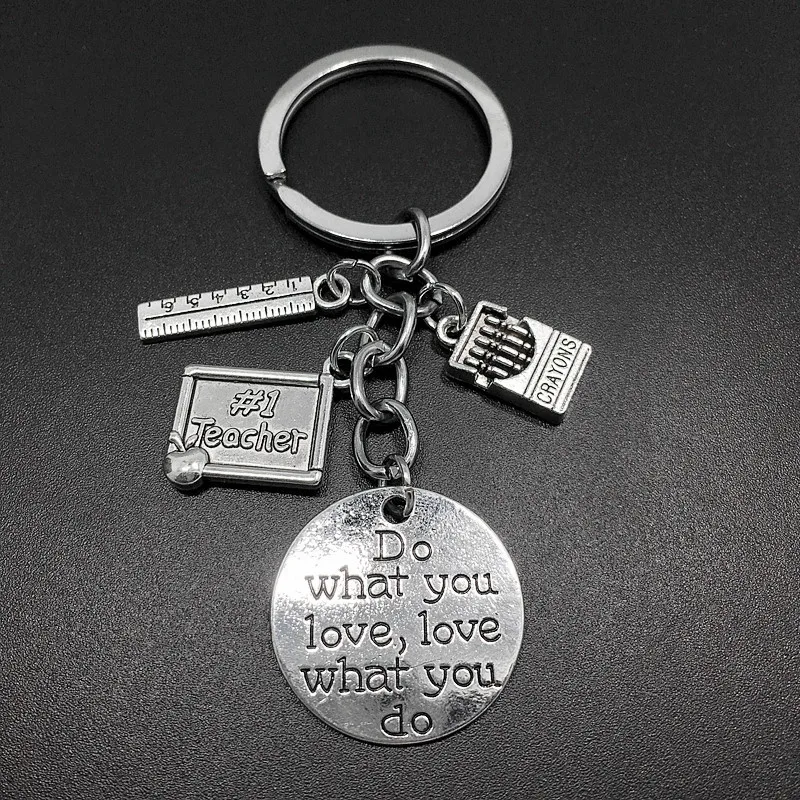 Брелоки для учителей милые Подвески в виде книжки с большим сердцем чтобы