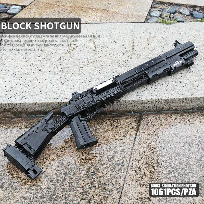 

MOULD KING Assembly Block Gun The BENELLI M4 Super 90 Weapon Automatic Gun Model Sets Building Blocks Bricks Kids DIY Toys Gifts