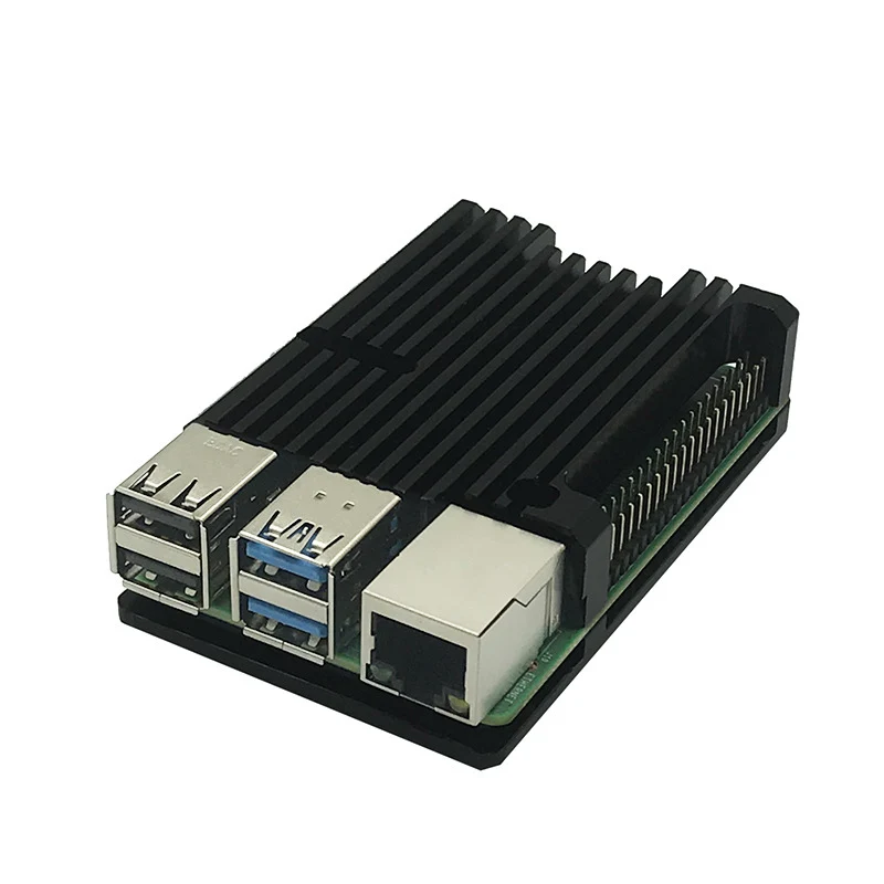 Raspberry Pi 4 Computer Model B Armor Aluminum Alloy Case/ Passive Cooling Shell Metal Enclosure Heat Dissipation for 4B Only | Компьютеры