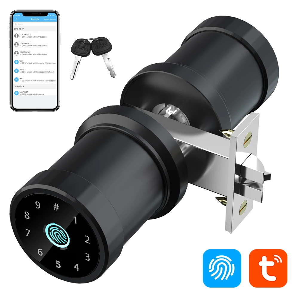 

Keyless App Control Zinc Alloy Waterproof Smart Fingerprint Identification Lock Handle Door Handle Fingerpinte Lock Unlock