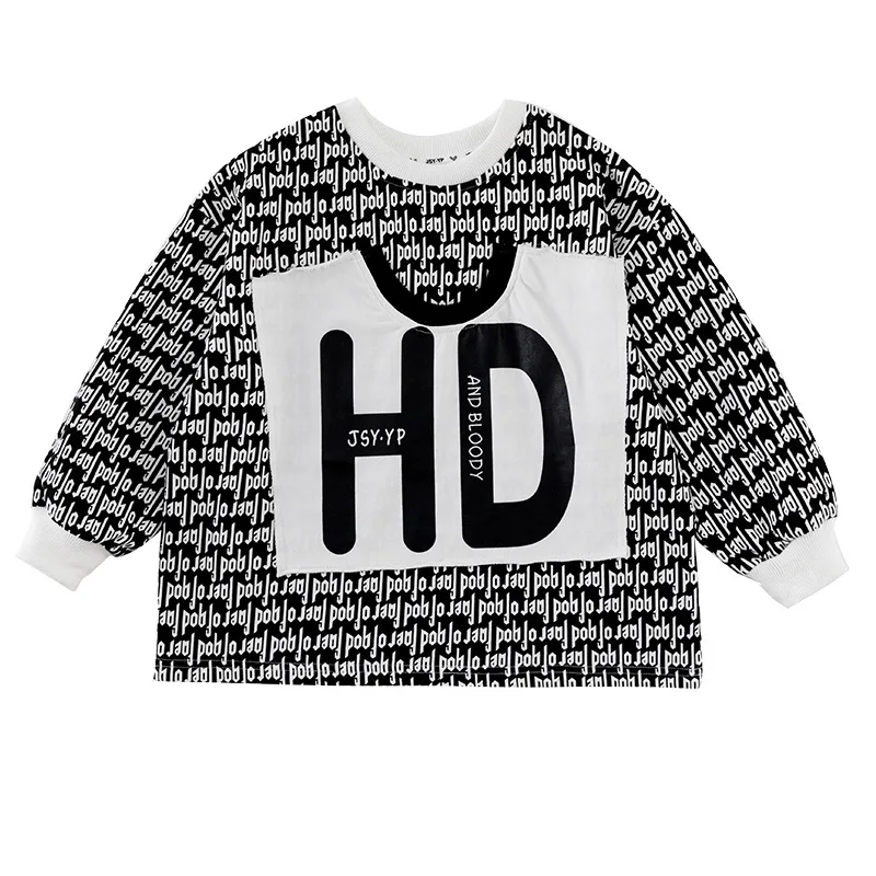 

2021 Casual Spring Autumn Boys Sweatshirts KidsOutwear Teenager Tops Children Clothing Cotton Pullover Home School High Quality