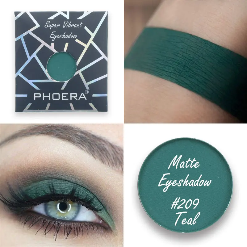 PHOERA 12 оттенков натуральные матовые тени для век водостойкие одиночные Палитра