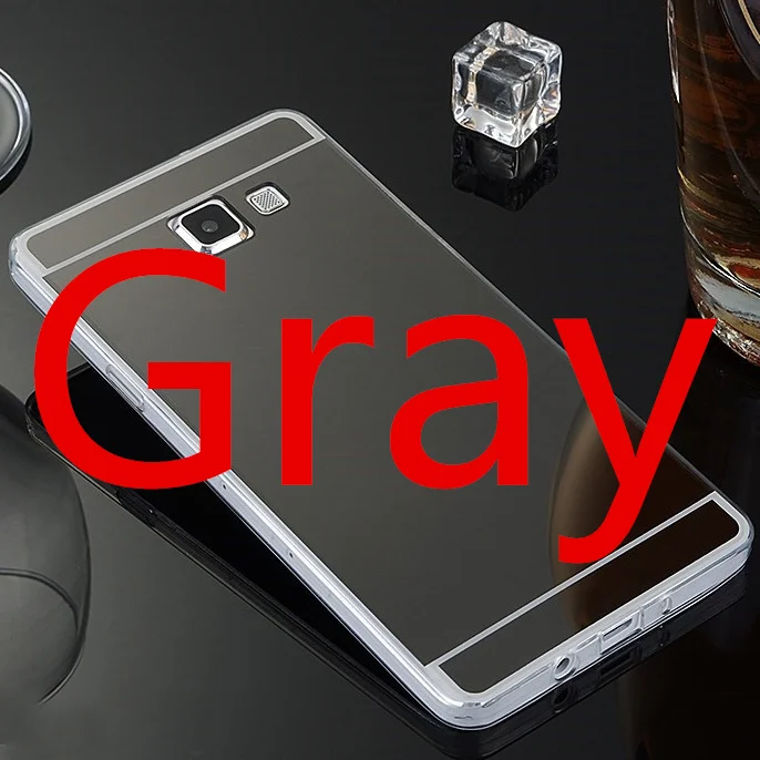Gray Роскошный мягкий зеркальный чехол для телефона для samsung Galaxy S10 Lite S9 S8 плюс S6 S7 край A6 A8 A7 A9 J4 J6 J8 M10 M20 A10 A30 A50 - Цвет: Gray