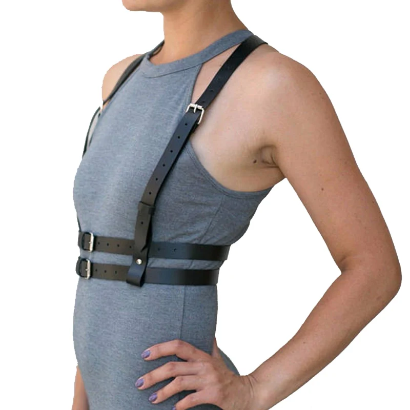 Женский кожаный ремень ручная работа сексуальный топ ремни бондаж широкий