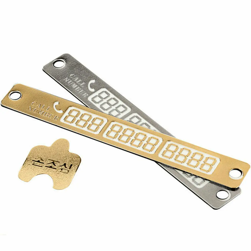 

Vehicle Car Temporary Parking Card Phone Number Plate Hidden Drawer Style NEW
