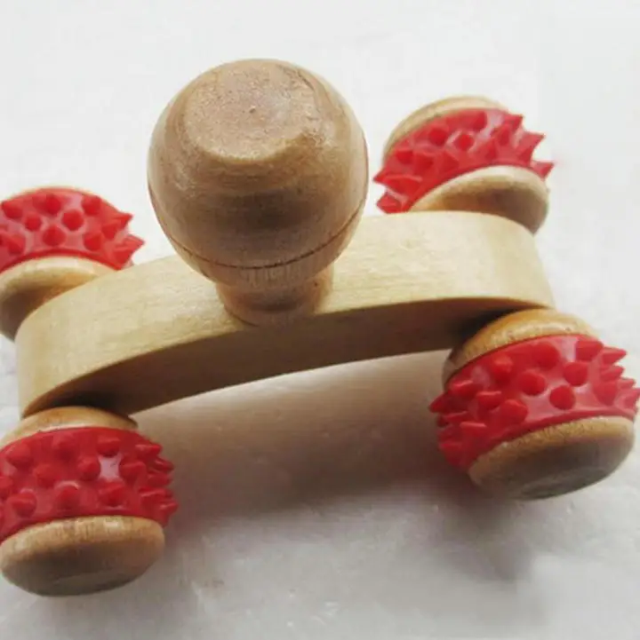 Массажер для тела деревянный ручной массажер релаксации 4 колеса 1 шт./лот| |