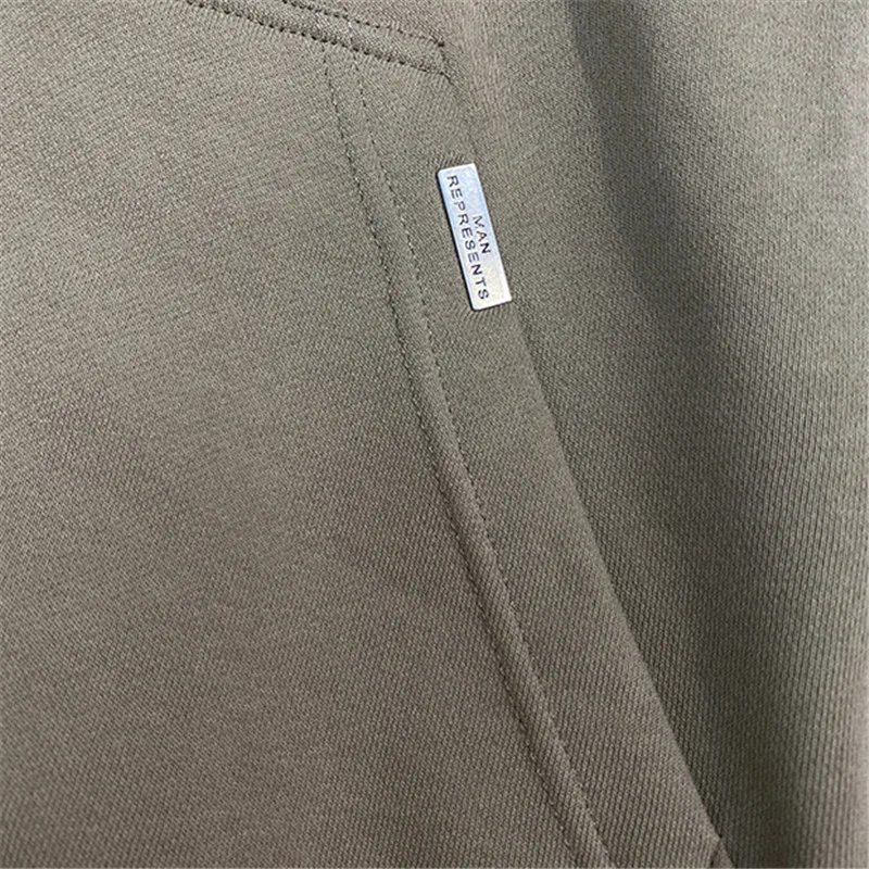 Худи с зеленым логотипом 2021FW мужские и женские высококачественные свитшоты