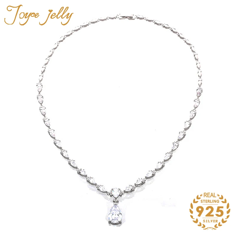 

JoyceJelly Мода 925 стерлингового серебра ювелирные наборы Цветной камень ожерелье серьги для женщин; Хит продаж; Вечерние ювелирные изделия опто...