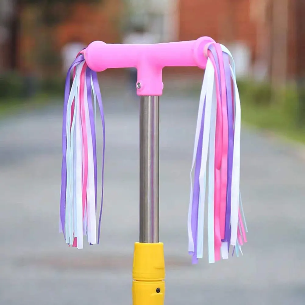 

2PCS Bicycle Tassel Ribbons Bike Streamer Bicycle Scooter Handlebar Colorful Ribbon Child Bicycle Handlebar Decoration Bike Part