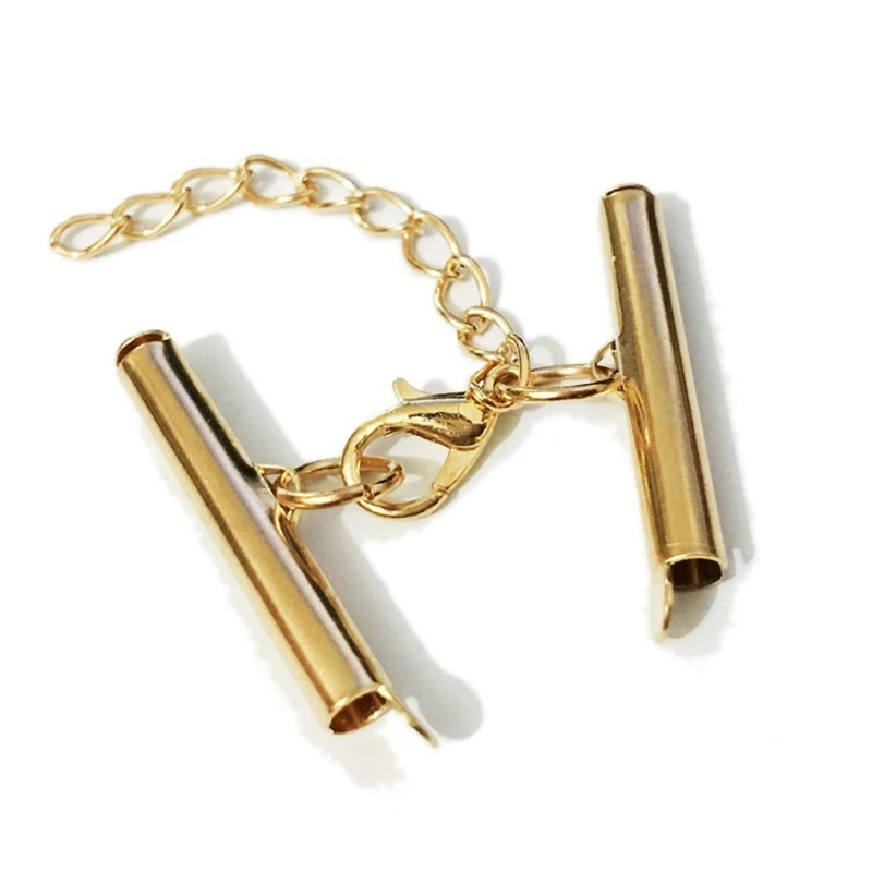 

5 комплектов, 10, 15, 20, 23, 30, 40 мм, Многожильная скользящая трубчатая застежка-удлинитель для омаров, коннектор для ожерелий, фурнитура для ювели...