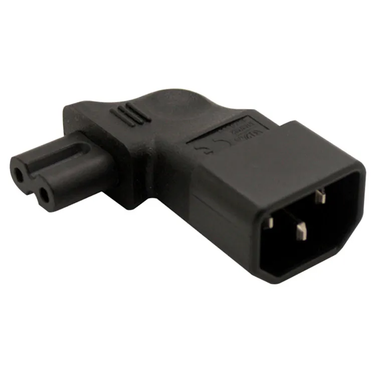 C14-C7 адаптер питания переменного тока с левым изгибом IEC320 IEC 320 C14 Разъем Для C7 90 градусов левый правый угловой разъем питания для мужчин и женщин