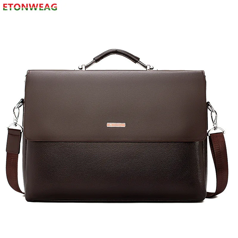 Мужской деловой портфель известного бренда кожаная сумка для ноутбука