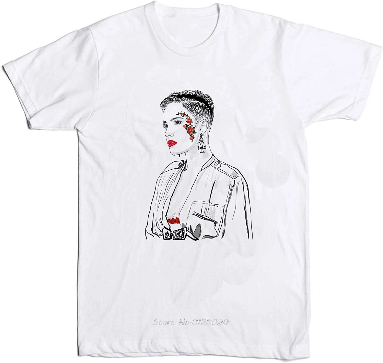 Мужская хлопковая футболка с круглым вырезом в стиле хип-хоп | одежда