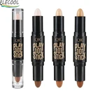 Контурный карандаш для лица с двойной головкой ELECOOL, консилер для теней, карандаш для макияжа, водостойкий и устойчивый к поту, стойкая косметика