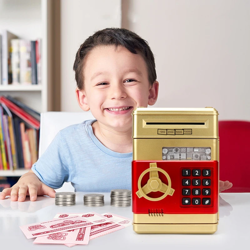 

Digital Coins Cash Saving Safe Deposit Mini ATM Machine Electronic Piggy Bank Safe Box Money Boxes Children Kid Christmas Gifts