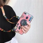 Чехол для телефона с 3d-камерой в стиле ретро для xiaomi mi 10T 11 MAX 3 pro A1 6X Play redmi Note 9 10 9s 10s GO, держатель-подставка, ремешок, силиконовый чехол