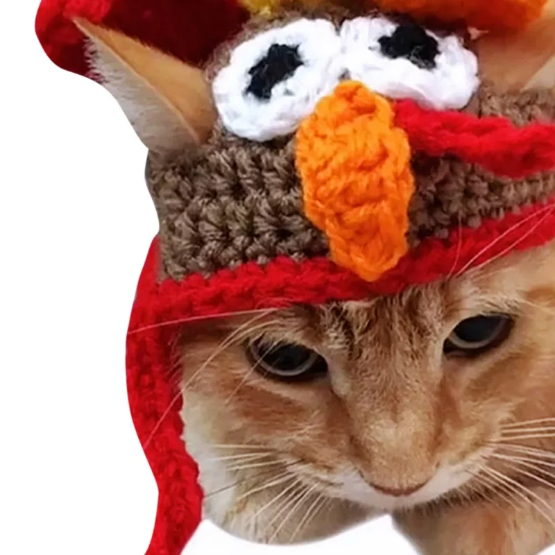 Шляпа Хэллоуин щенка Кошачьи собачьи день шляпки Ручной работы Косплей костюмы Вязаные милые крышки Аксессуары для собак Питомцы Поставки.