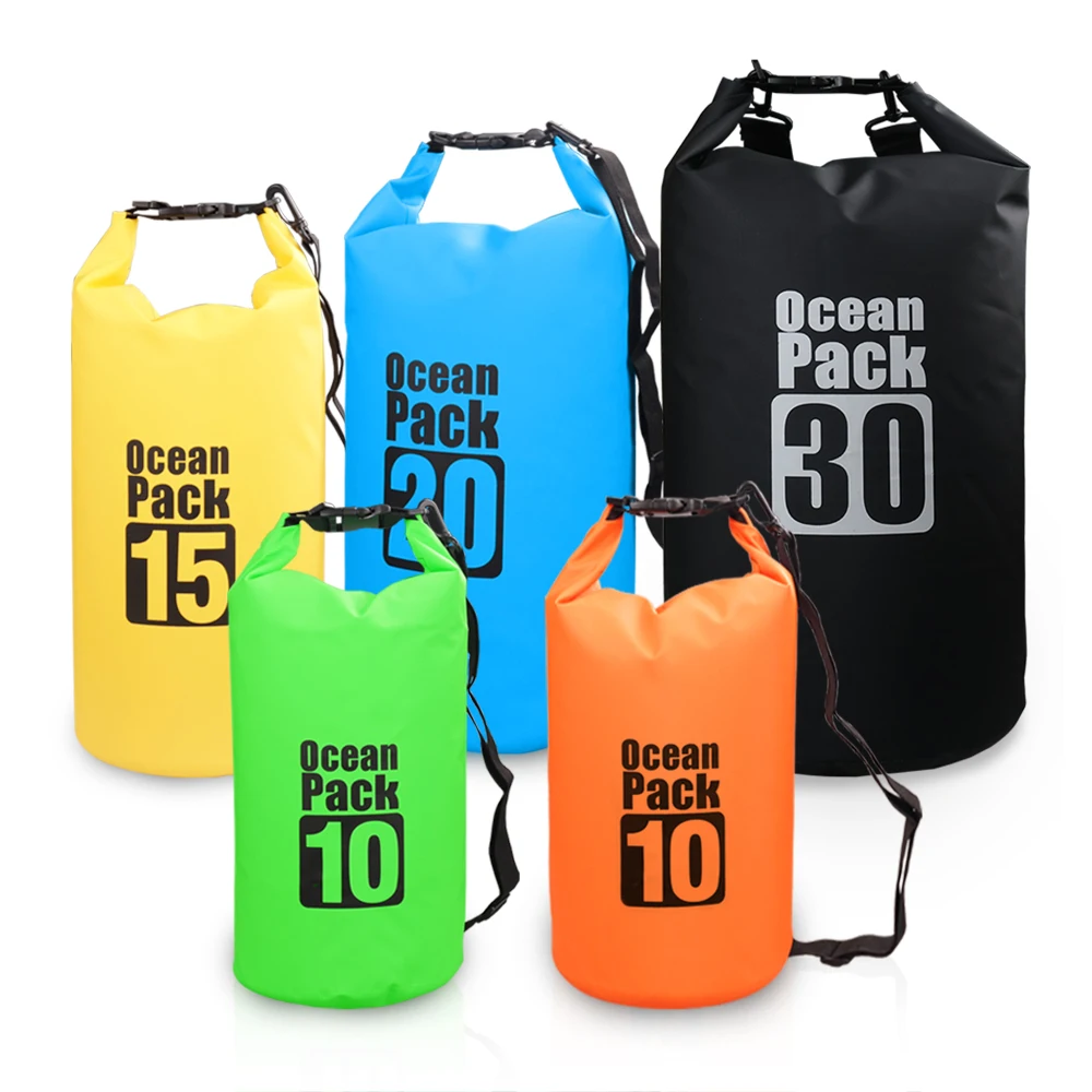 

10L / 15L / 20L / 30L Waterproof Dry Backpack Water Floating Bag Roll Top Sack Water Floating Bag For Boating Fishing Surfing