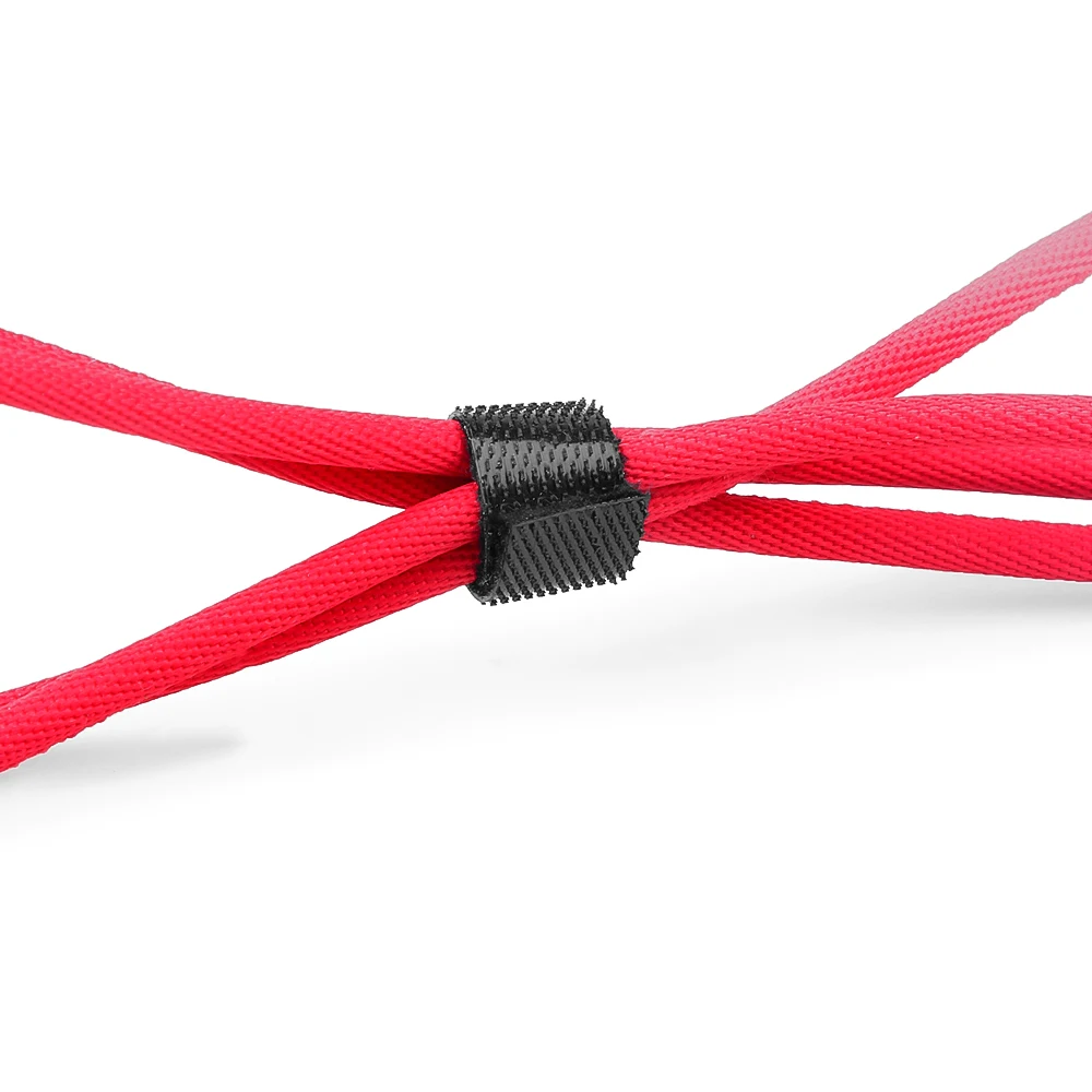 Черный нейлоновый кабельный органайзер на липучке свободная резка сильная