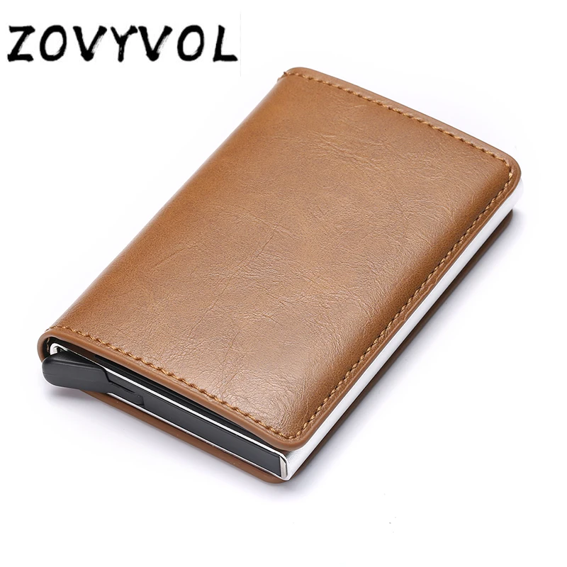 ZOVYVOL Автоматическая RFID визитница алюминиевый банк карты бумажники для мужчин