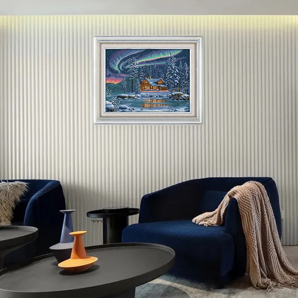 Набор для вышивки крестиком F765 с принтом Аврора |