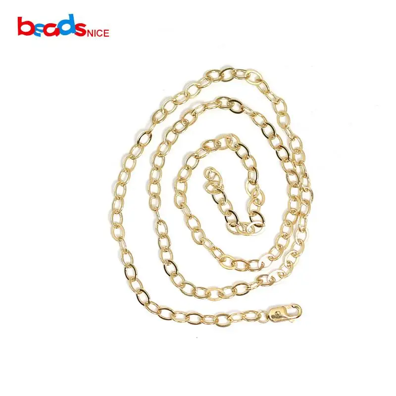 

Beadsnice 1mm Curb Chain Necklace Gold Filled Chain Choker Minimalist Jewelry 40134