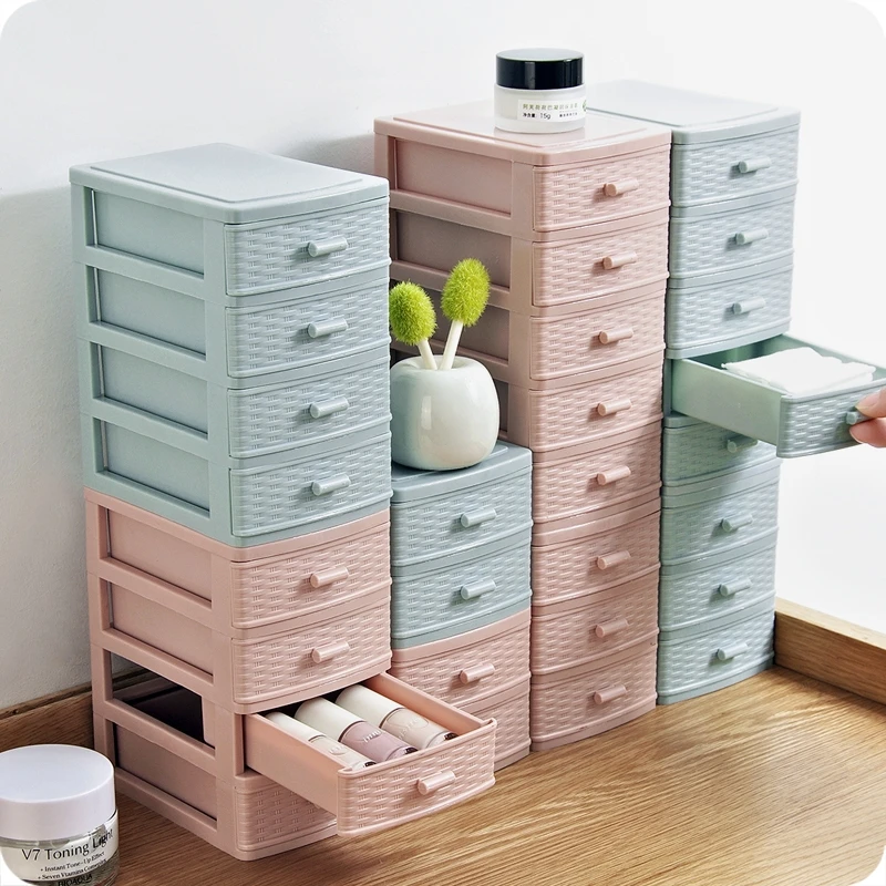 

Ящик настольного мини-ящика для хранения, многоуровневая коробка для косметики, органайзер для ящиков