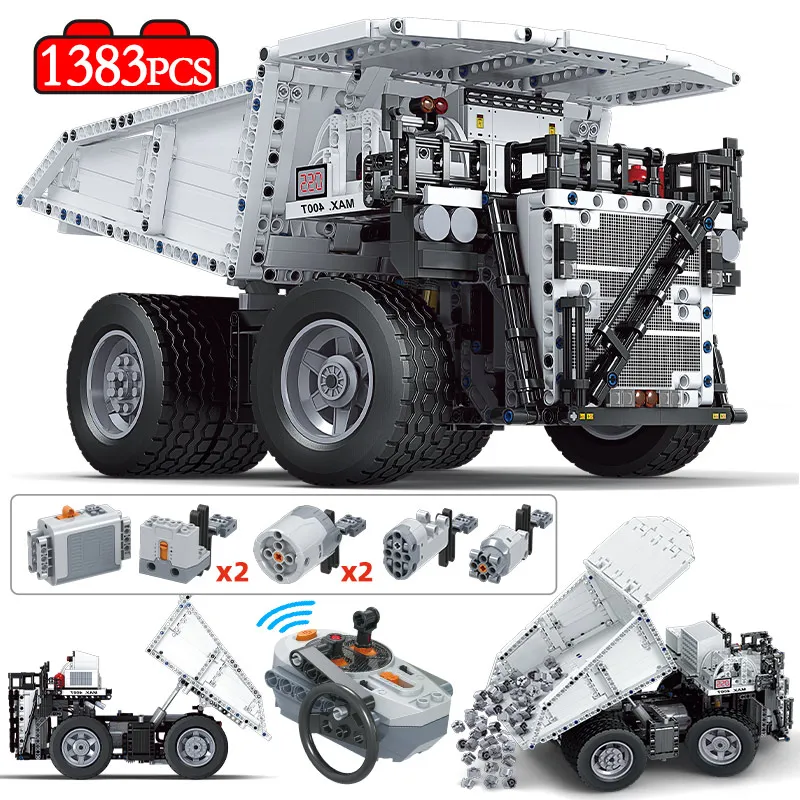 

1383PCS City technical RC Engineering Vehicle Building Blocks Remote Control Truck Model Bricks Education Toys For Children Gift