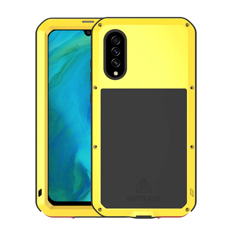 Love Mei Brand Case For Samsung Galaxy A70s Shockproof Metal Cover (6.7 inch) Full Body Armor Phone With Glass |
