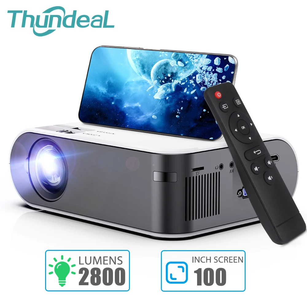 Портативный мини-проектор ThundeaL TD60 Wi-Fi Android 6 0 1080P 2800 лм | Электроника