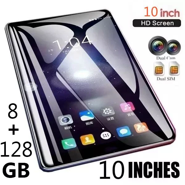 New Tablet PC 10 inches Android Tablets with sim card 4g LTE Phone Call GPS WiFi BT Tempered Glass 10 inches