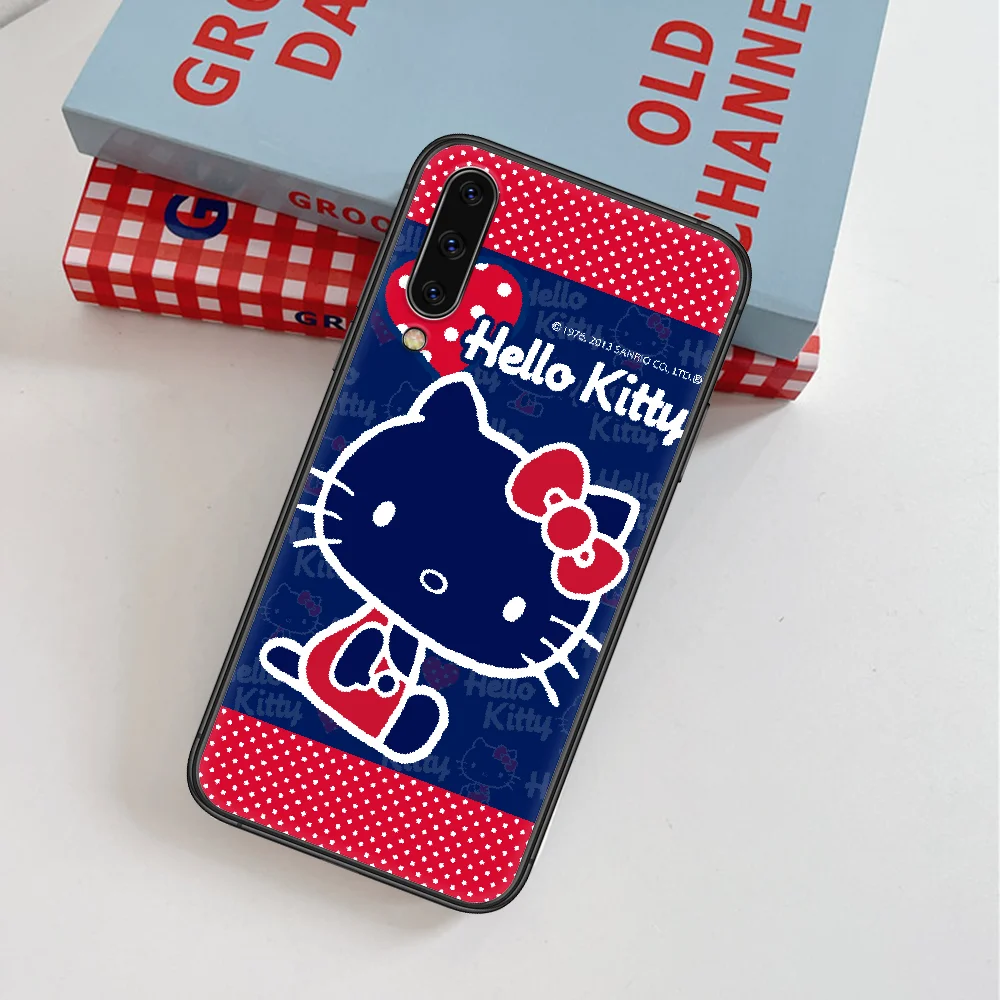 

Halo Cute Kittie Cartoon Cat Phone Case For Samsung Galaxy A 3 5 7 8 10 20 20E 21S 30 30S 40 50 51 70 71 black Prime Pretty