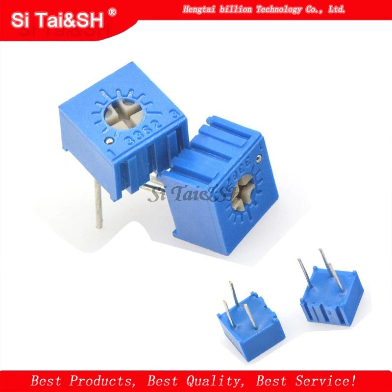 10pcs 3362P 101 201 501 102 202 502 103 203 503 104 204 504 105 Trimpo Trimmer Potentiometer 3362 500R 1K 2K 5K 10K 20K 50K 100K |