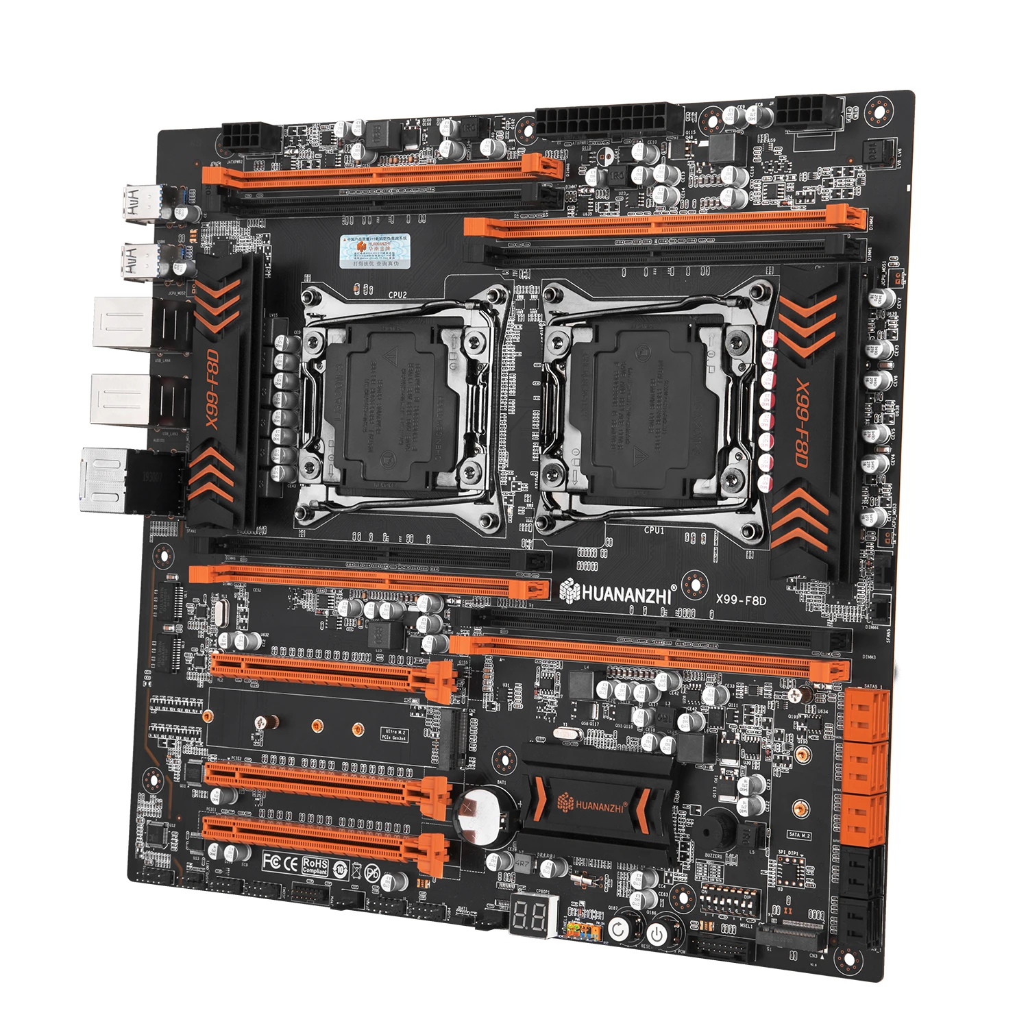 Материнская плата HUANANZHI X99 F8D Intel Dual с процессором XEON E5 2678 V3 * 2 комбинированный