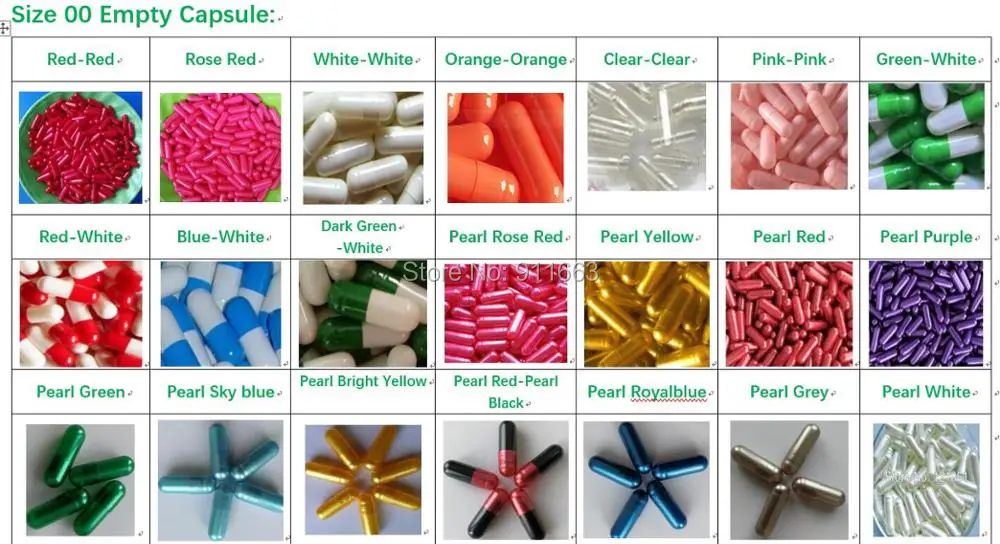 

00 size Vacant Capsules 5,000pcs! Many colored;Hard Gelatin Empty Capsule,00# Capsules(seperated or joined capsules available)