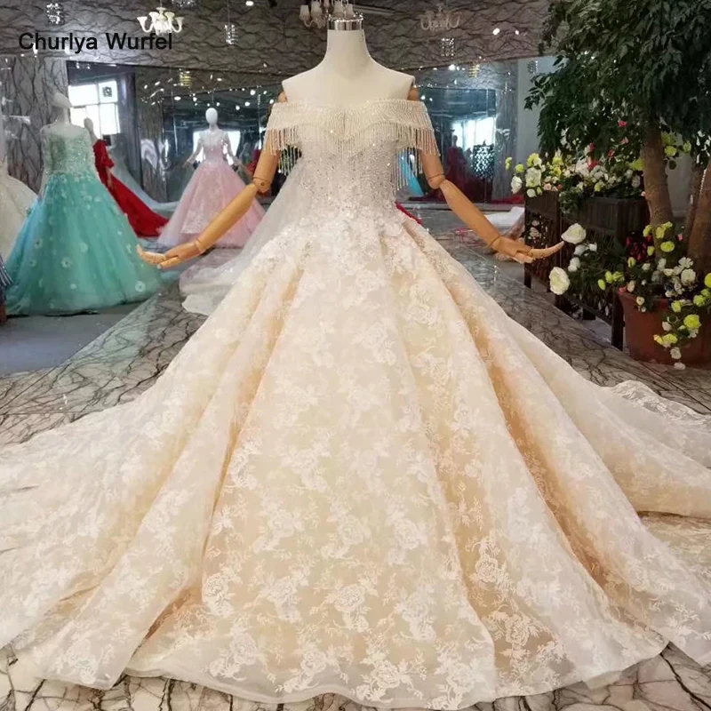 LS11043 Свадебные платья с кисточками женские открытыми плечами милые