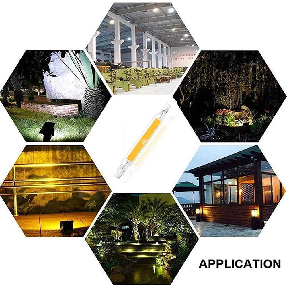 

R7S LED COB Glass Tube Bulb 189MM 15W Super Bright AC220V-240V Corn Ceramics Lamp Lampadas Diode SpotLight Replace Halogen Light