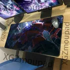 XGZ большой игровой коврик для мыши из металлического сплава Warrior, черный компьютерный Настольный коврик с замком для офиса, нескользящий удобный коврик